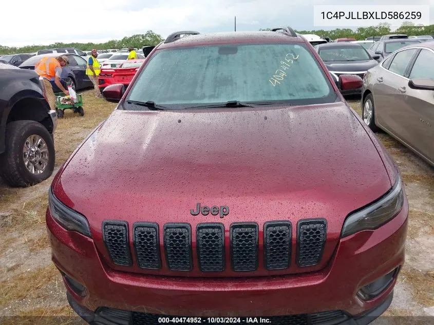 2020 Jeep Cherokee Altitude Fwd VIN: 1C4PJLLBXLD586259 Lot: 40474952