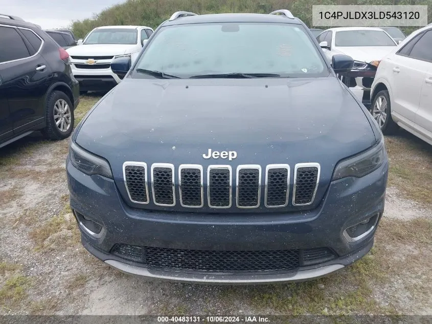 2020 Jeep Cherokee Limited VIN: 1C4PJLDX3LD543120 Lot: 40483131