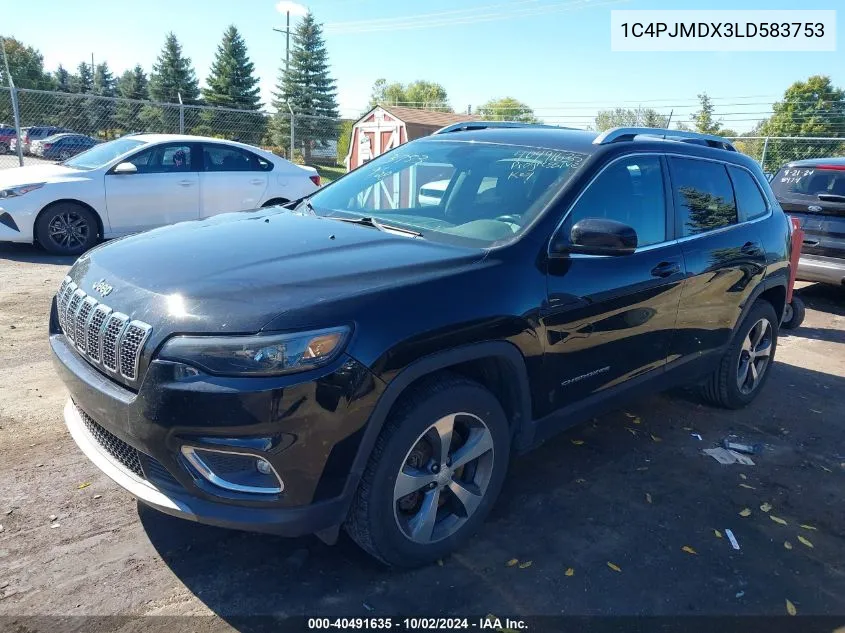 2020 Jeep Cherokee Limited 4X4 VIN: 1C4PJMDX3LD583753 Lot: 40491635