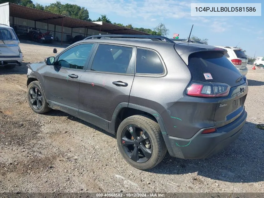 2020 Jeep Cherokee Altitude Fwd VIN: 1C4PJLLB0LD581586 Lot: 40568582