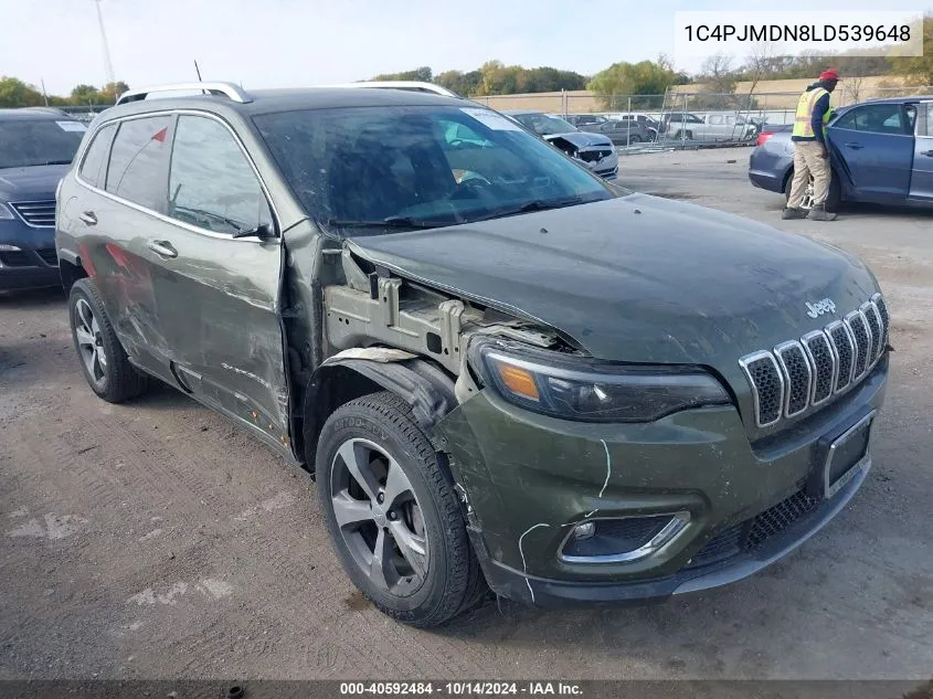 2020 Jeep Cherokee Limited 4X4 VIN: 1C4PJMDN8LD539648 Lot: 40592484