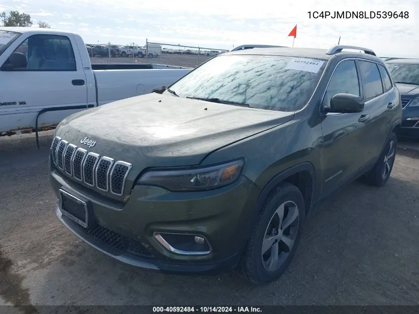 2020 Jeep Cherokee Limited 4X4 VIN: 1C4PJMDN8LD539648 Lot: 40592484