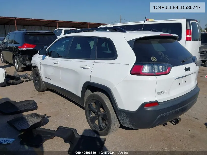 2020 Jeep Cherokee Altitude Fwd VIN: 1C4PJLLB4LD580747 Lot: 40596539