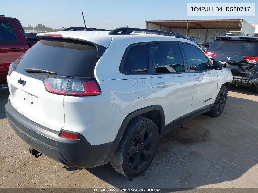 2020 Jeep Cherokee Altitude Fwd VIN: 1C4PJLLB4LD580747 Lot: 40596539