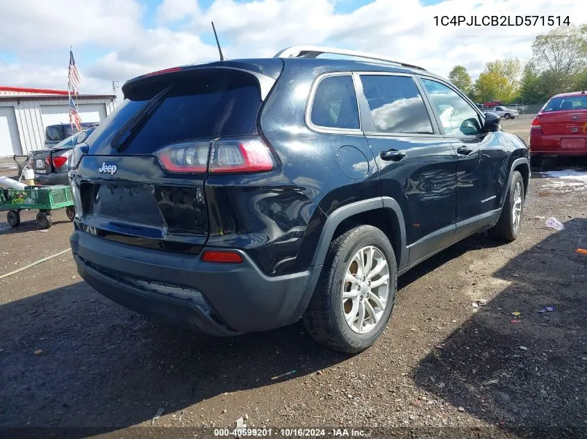 2020 Jeep Cherokee Latitude Fwd VIN: 1C4PJLCB2LD571514 Lot: 40599201