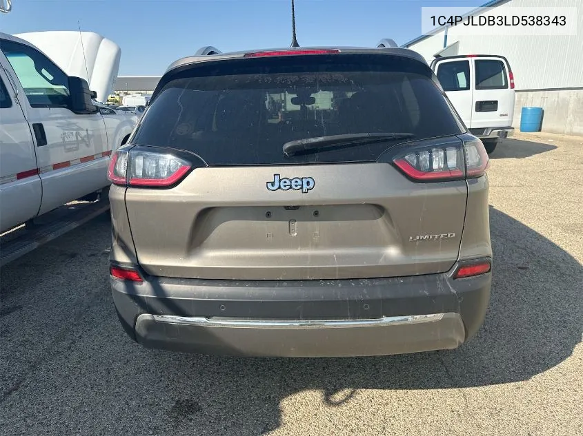 2020 Jeep Cherokee Limited VIN: 1C4PJLDB3LD538343 Lot: 40648330