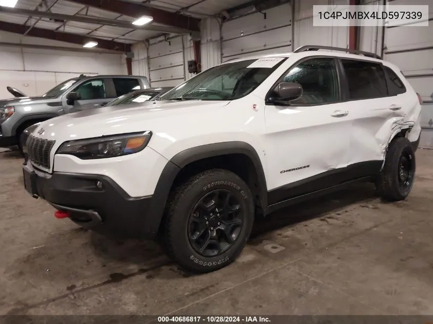 2020 Jeep Cherokee Trailhawk Elite 4X4 VIN: 1C4PJMBX4LD597339 Lot: 40686817