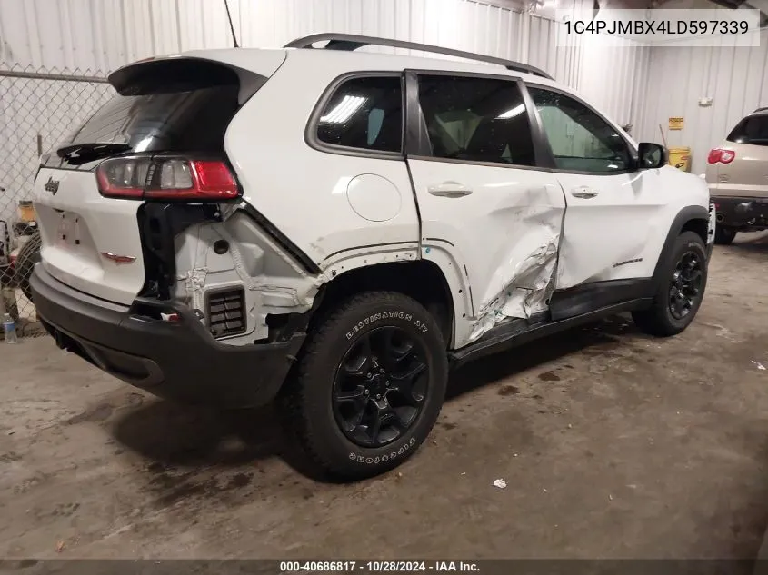 2020 Jeep Cherokee Trailhawk Elite 4X4 VIN: 1C4PJMBX4LD597339 Lot: 40686817