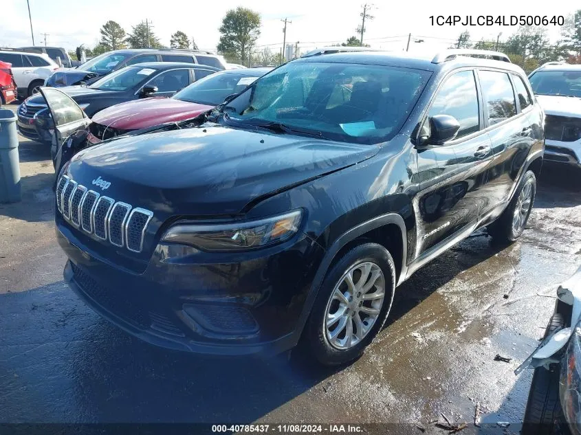 2020 Jeep Cherokee Latitude Fwd VIN: 1C4PJLCB4LD500640 Lot: 40785437