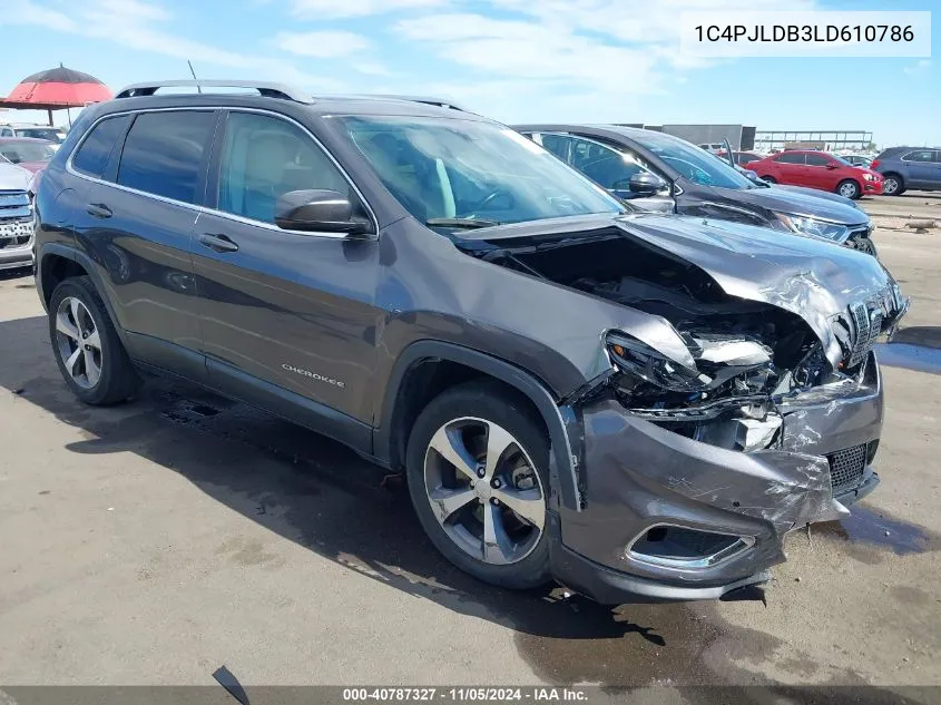 1C4PJLDB3LD610786 2020 Jeep Cherokee Limited Fwd