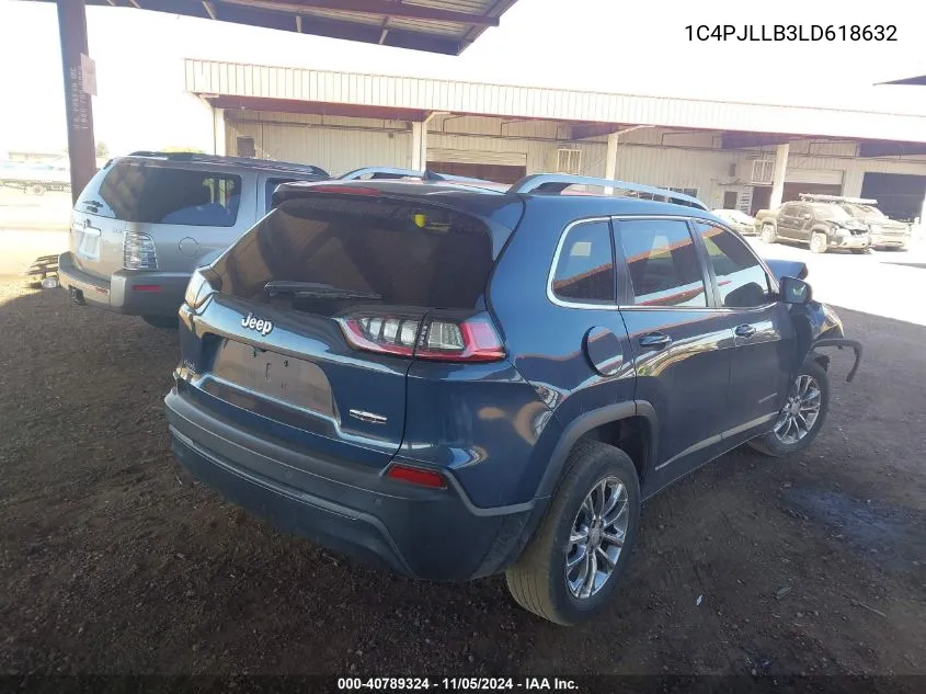 2020 Jeep Cherokee Latitude Plus Fwd VIN: 1C4PJLLB3LD618632 Lot: 40789324