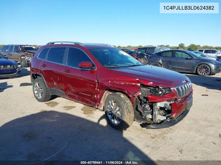 2020 Jeep Cherokee Latitude Plus Fwd VIN: 1C4PJLLB3LD624382 Lot: 40799441