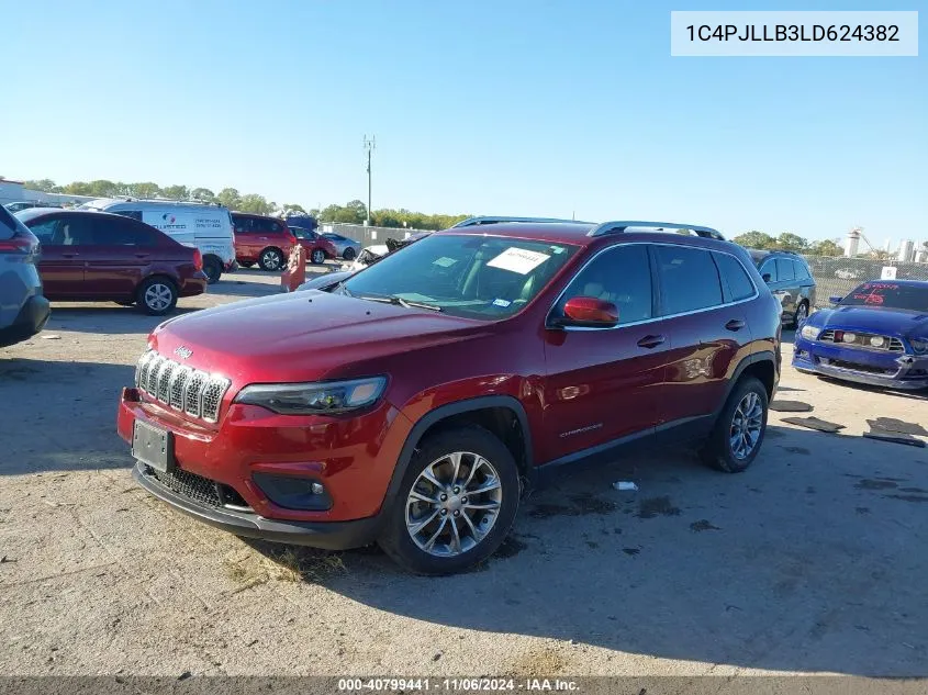 2020 Jeep Cherokee Latitude Plus Fwd VIN: 1C4PJLLB3LD624382 Lot: 40799441