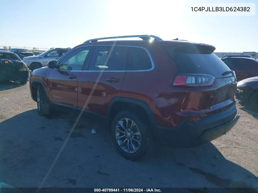 2020 Jeep Cherokee Latitude Plus Fwd VIN: 1C4PJLLB3LD624382 Lot: 40799441