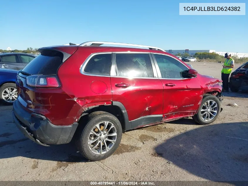 2020 Jeep Cherokee Latitude Plus Fwd VIN: 1C4PJLLB3LD624382 Lot: 40799441