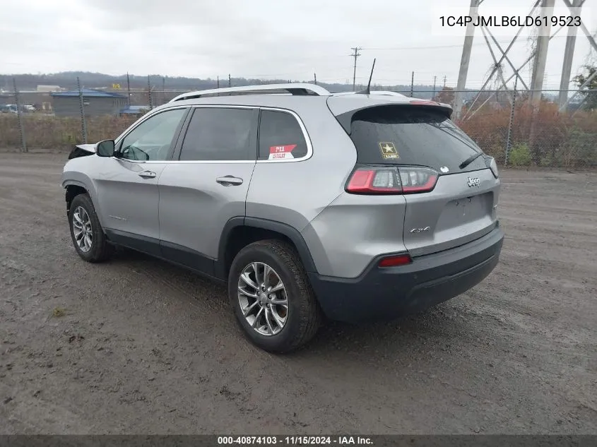 2020 Jeep Cherokee Latitude Plus 4X4 VIN: 1C4PJMLB6LD619523 Lot: 40874103