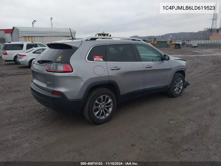 2020 Jeep Cherokee Latitude Plus 4X4 VIN: 1C4PJMLB6LD619523 Lot: 40874103