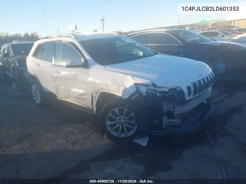 2020 Jeep Cherokee Latitude Fwd VIN: 1C4PJLCB2LD601353 Lot: 40908725