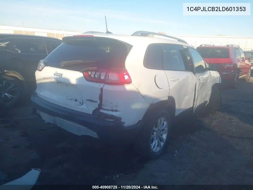 2020 Jeep Cherokee Latitude Fwd VIN: 1C4PJLCB2LD601353 Lot: 40908725