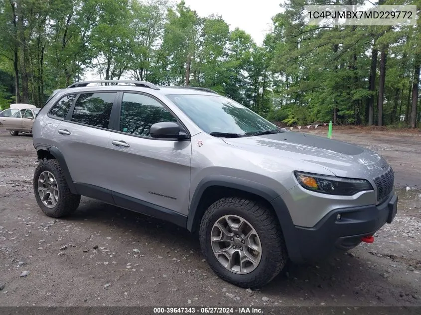 2021 Jeep Cherokee Trailhawk 4X4 VIN: 1C4PJMBX7MD229772 Lot: 39647343