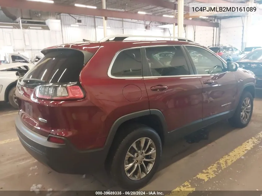 1C4PJMLB2MD161089 2021 Jeep Cherokee Latitude Plus 4X4