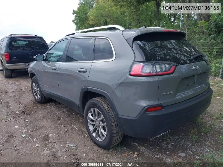 1C4PJMMX7MD136165 2021 Jeep Cherokee Latitude Lux 4X4