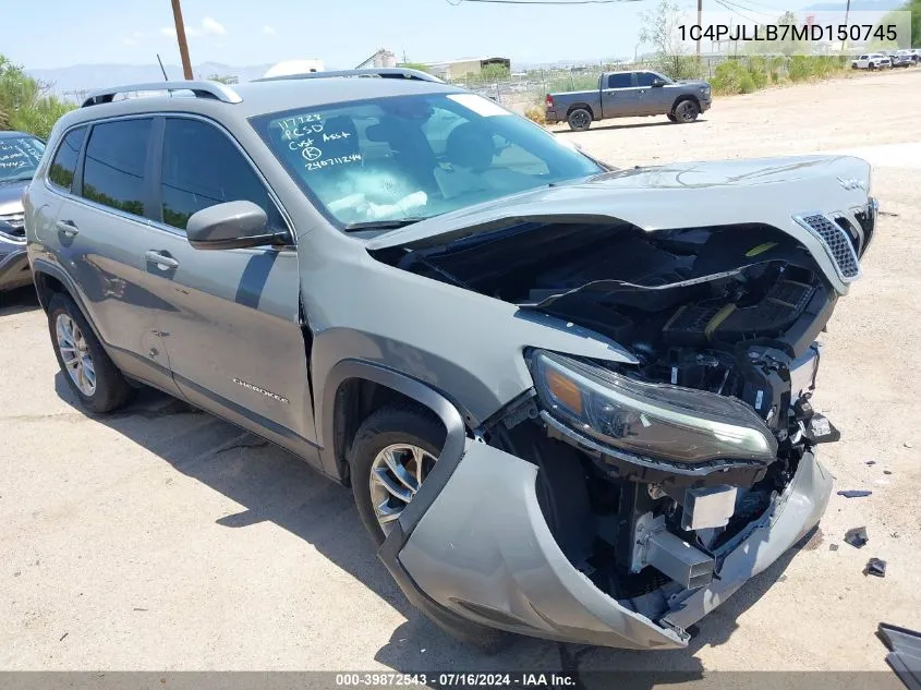 1C4PJLLB7MD150745 2021 Jeep Cherokee Latitude Plus Fwd