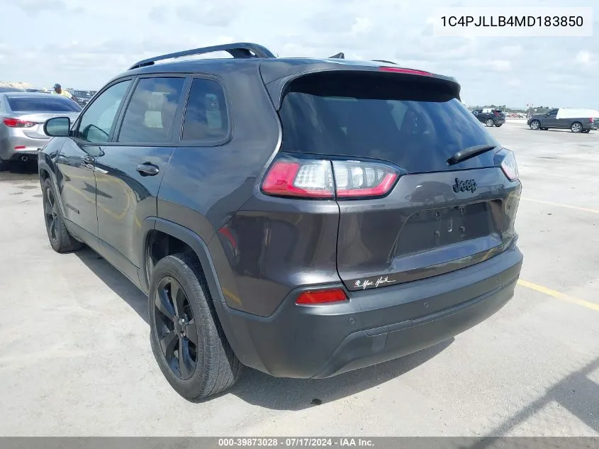 1C4PJLLB4MD183850 2021 Jeep Cherokee Altitude Fwd