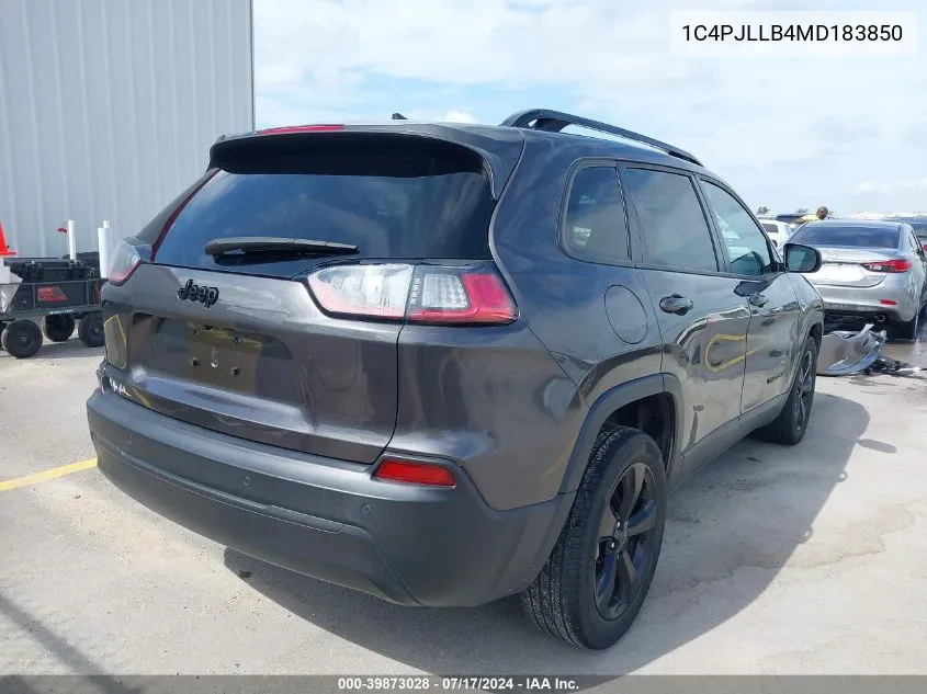 2021 Jeep Cherokee Altitude Fwd VIN: 1C4PJLLB4MD183850 Lot: 39873028