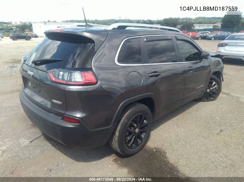 1C4PJLLB8MD187559 2021 Jeep Cherokee Latitude Plus Fwd