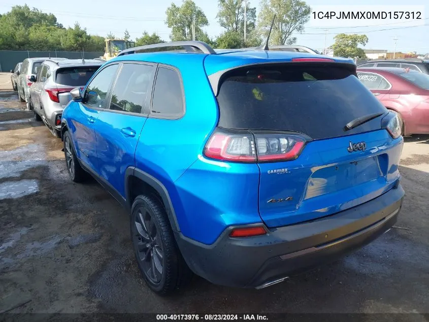 2021 Jeep Cherokee 80Th Anniversary 4X4 VIN: 1C4PJMMX0MD157312 Lot: 40173976