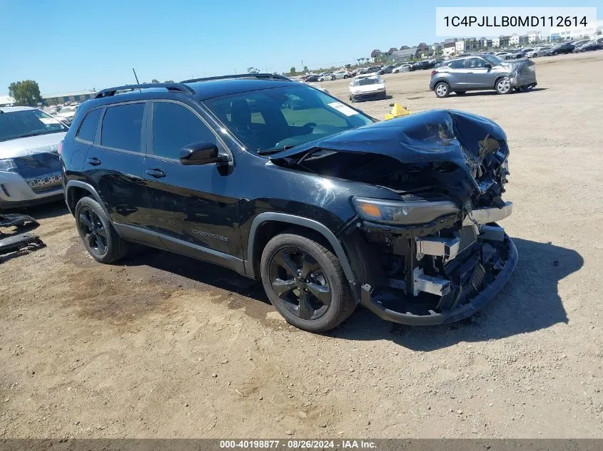 2021 Jeep Cherokee Altitude Fwd VIN: 1C4PJLLB0MD112614 Lot: 40198877