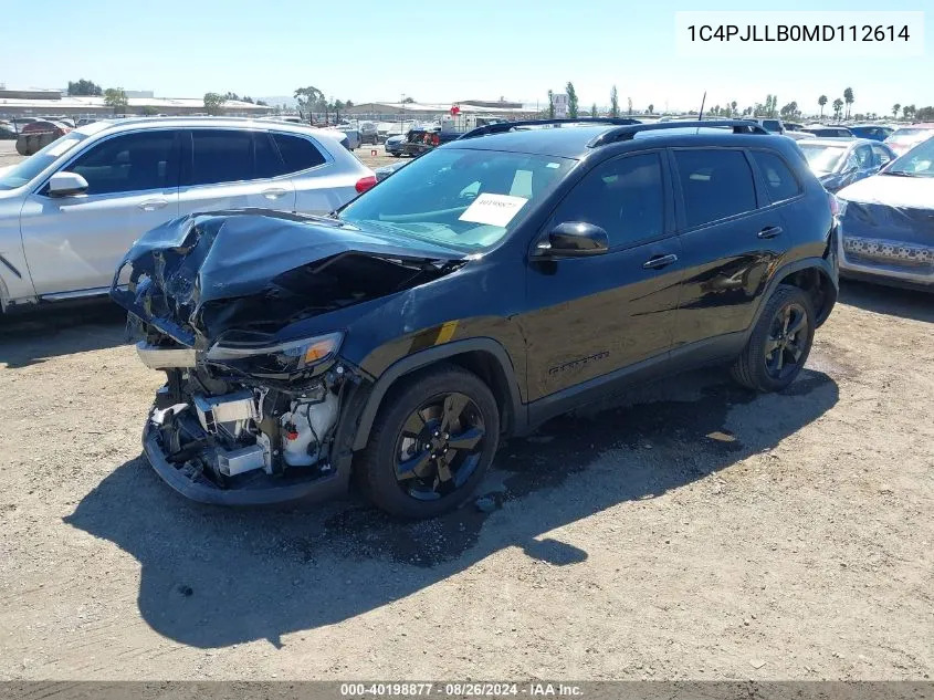 2021 Jeep Cherokee Altitude Fwd VIN: 1C4PJLLB0MD112614 Lot: 40198877