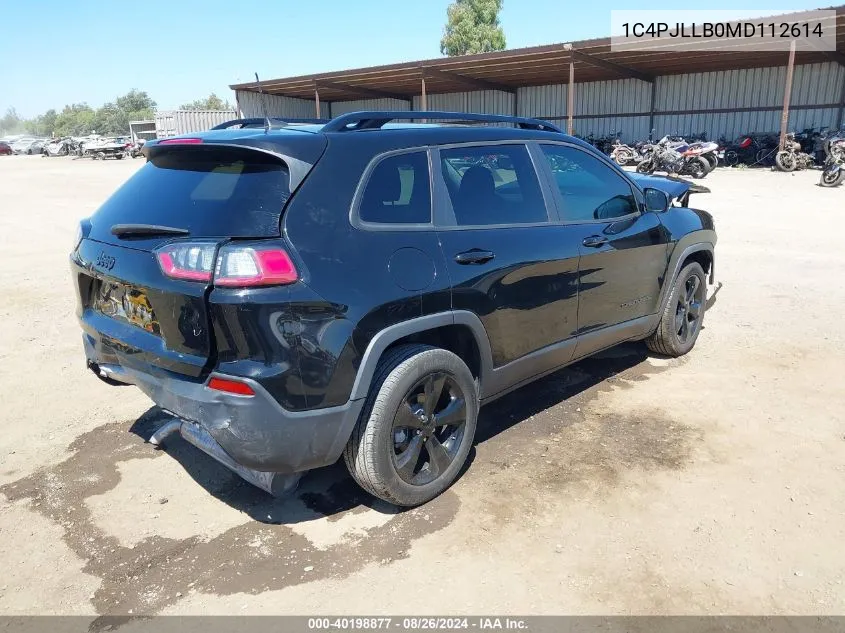 2021 Jeep Cherokee Altitude Fwd VIN: 1C4PJLLB0MD112614 Lot: 40198877