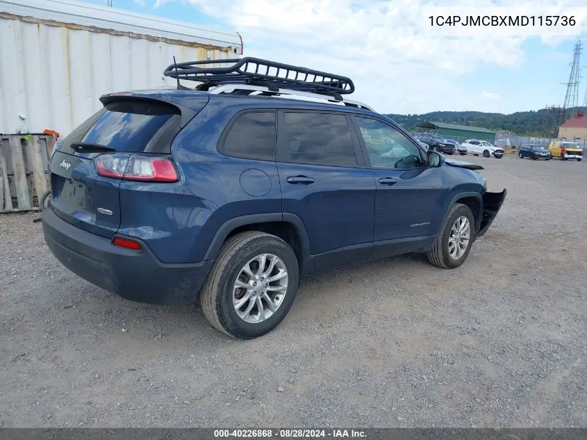 1C4PJMCBXMD115736 2021 Jeep Cherokee Latitude 4X4