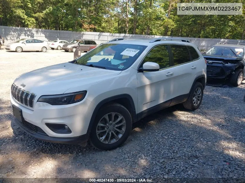 2021 Jeep Cherokee Latitude Lux 4X4 VIN: 1C4PJMMX9MD223467 Lot: 40247430