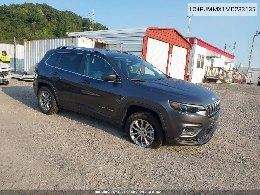 2021 Jeep Cherokee Latitude Lux 4X4 VIN: 1C4PJMMX1MD233135 Lot: 40253796