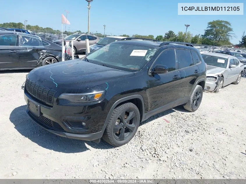 2021 Jeep Cherokee Altitude Fwd VIN: 1C4PJLLB1MD112105 Lot: 40302554