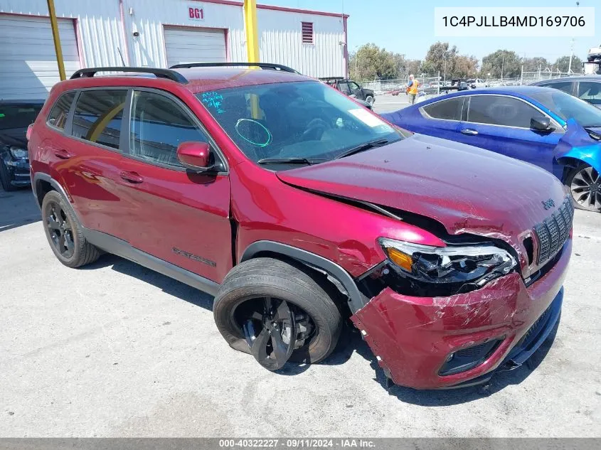 2021 Jeep Cherokee Latitude Plus VIN: 1C4PJLLB4MD169706 Lot: 40322227