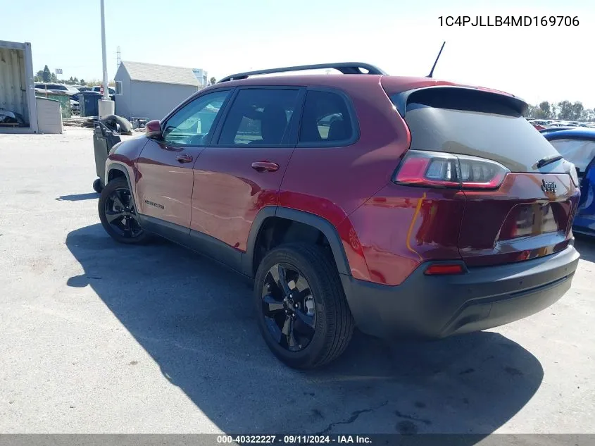 2021 Jeep Cherokee Latitude Plus VIN: 1C4PJLLB4MD169706 Lot: 40322227