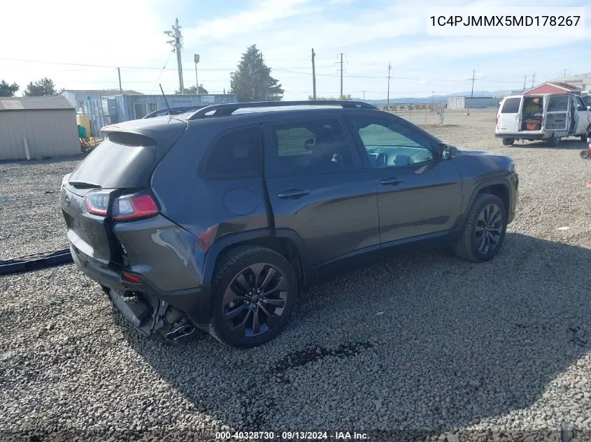 2021 Jeep Cherokee 80Th Anniversary 4X4 VIN: 1C4PJMMX5MD178267 Lot: 40328730