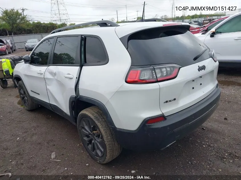 2021 Jeep Cherokee 80Th Anniversary 4X4 VIN: 1C4PJMMX9MD151427 Lot: 40412762