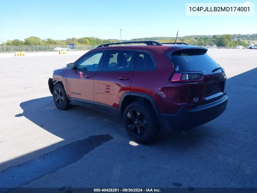 1C4PJLLB2MD174001 2021 Jeep Cherokee Latitude Plus