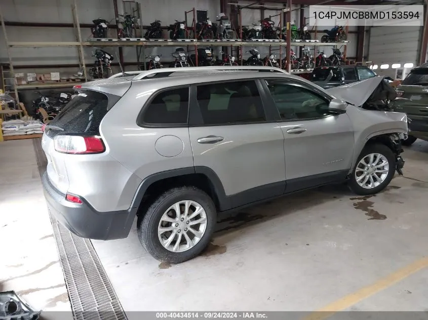 2021 Jeep Cherokee Latitude 4X4 VIN: 1C4PJMCB8MD153594 Lot: 40434514