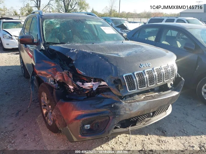 2021 Jeep Cherokee Latitude Lux 4X4 VIN: 1C4PJMMX8MD145716 Lot: 40627653