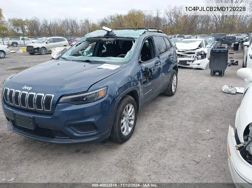 1C4PJLCB2MD120228 2021 Jeep Cherokee Latitude Fwd