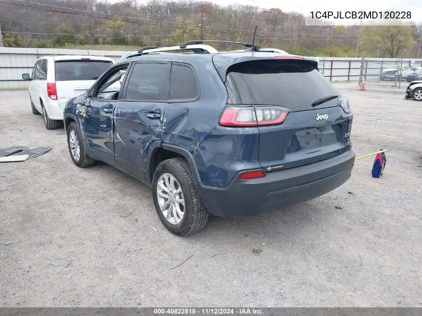 1C4PJLCB2MD120228 2021 Jeep Cherokee Latitude Fwd