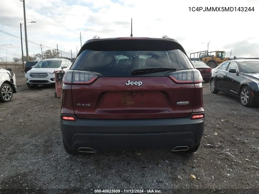 1C4PJMMX5MD143244 2021 Jeep Cherokee Latitude Lux 4X4