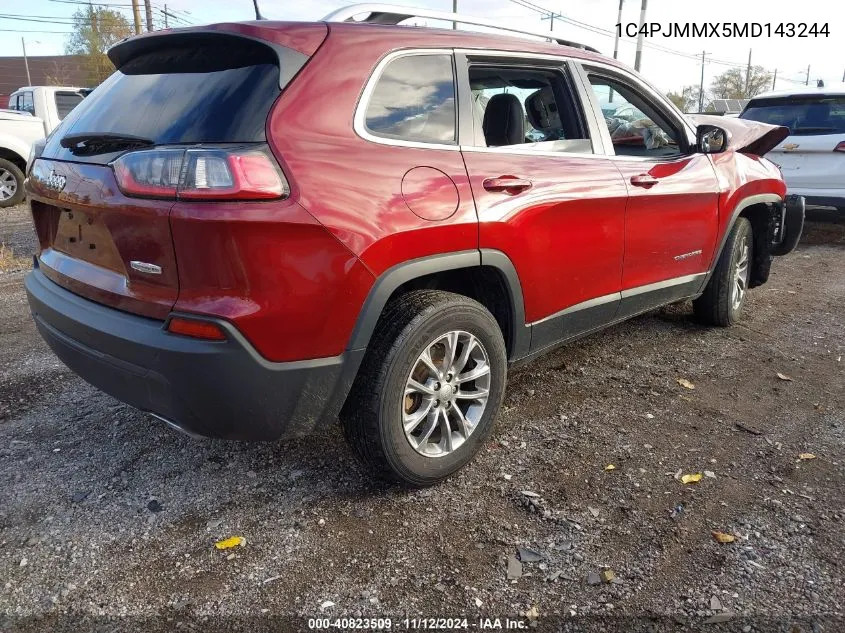 1C4PJMMX5MD143244 2021 Jeep Cherokee Latitude Lux 4X4