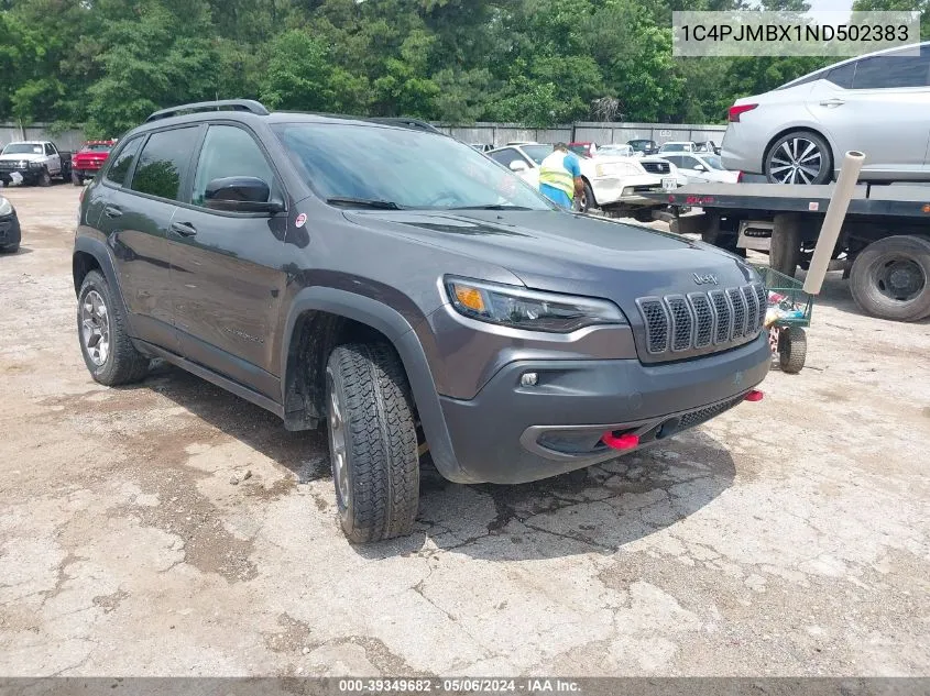 2022 Jeep Cherokee Trailhawk 4X4 VIN: 1C4PJMBX1ND502383 Lot: 39349682